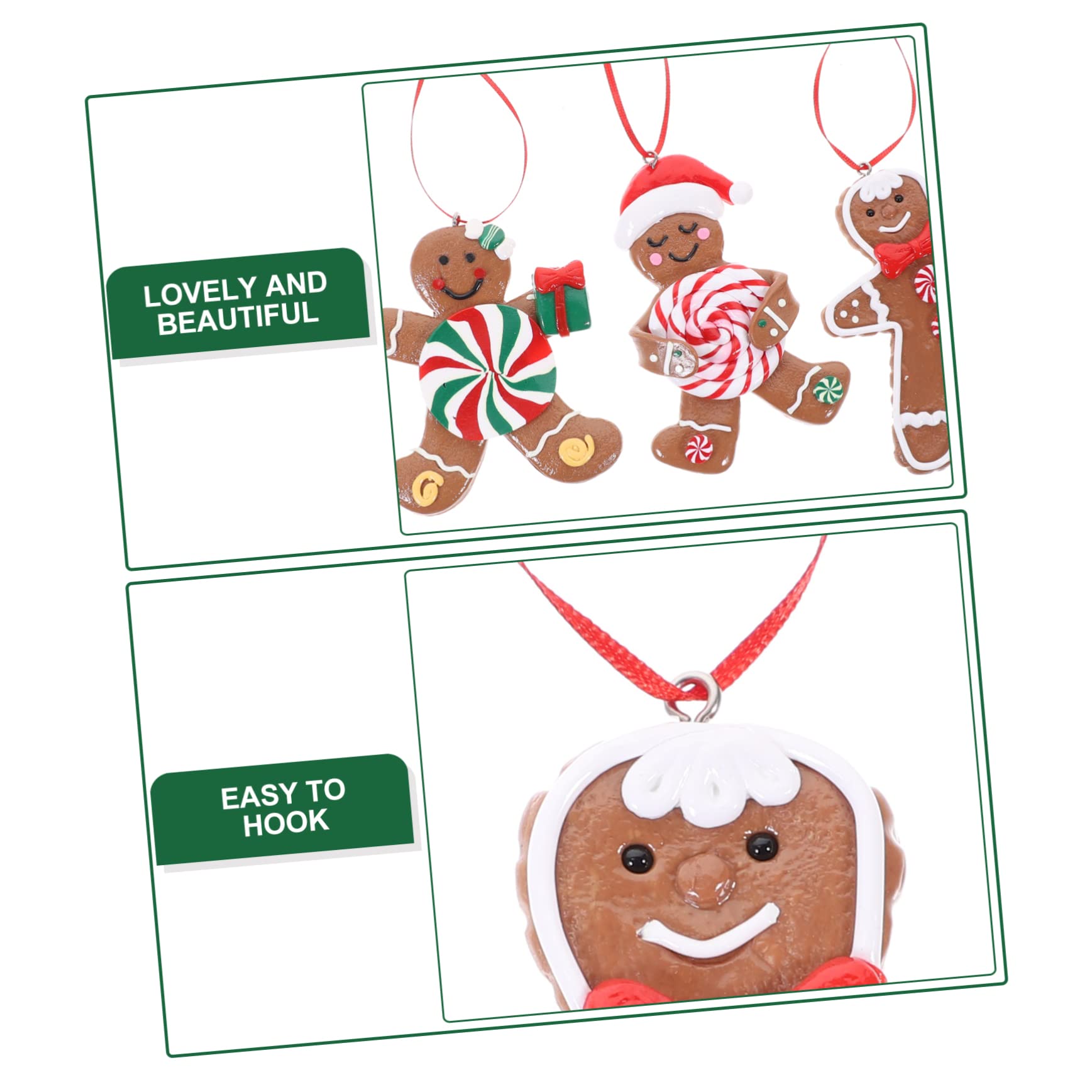 PRETYZOOM 16 Piezas Colgante de árbol de Navidad Decoración hogareña Dulces de Navidad Colgantes navideños Manualidades navideñas Suministros de Navidad Colgantes Decorativos de Navidad