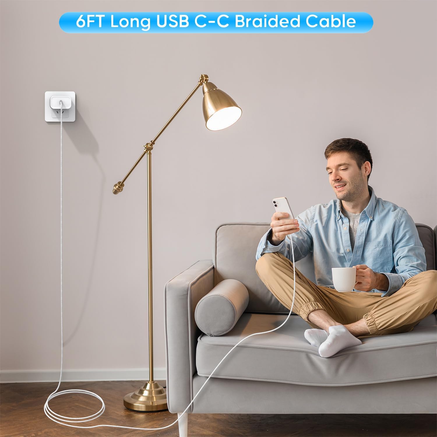 iPhone 17 16 Charger,2Pack USB C Fast Charger Apple Charge Type C Fast Charging Block&6FT USB C to C Woven Cable Cord for iPhone 17 Pro Max/17 Pro/Air/16 Plus/16E/15 Series/iPad Pro/Air/Mini