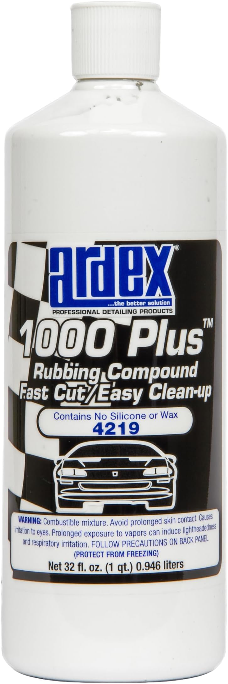 1000 Plus Rubbing Compound | Rubbing Compound, Fast Cutting, High Performing, Superior Cutting Power | Designed for All Automotive finishes; Silica Free, 32 oz | Made in USA