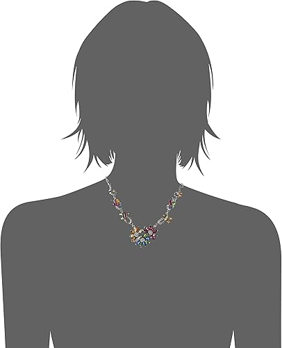 Miniatura 3 de Ben-Amun Jewelry Collar con colgante multicolor de Swarovski con collage de cristal, 18 pulgadas de largo, 7.5 pulgadas de ancho, 1.5 pulgadas