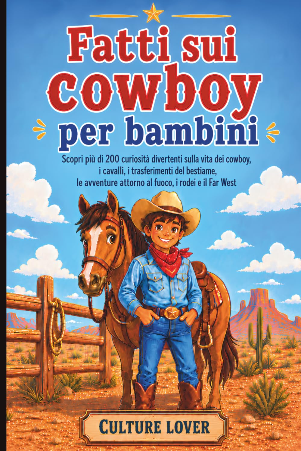 Fatti sui cowboy per bambini: Scopri più di 200 curiosità divertenti sulla vita dei cowboy, i cavalli, i trasferimenti del bestiame, le avventure attorno al fuoco, i rodei e il Far West