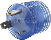 Vista 5 de AC WORKS TT-30P RV/Generator 30Amp Plug to 5-15/20R Adaptador con indicador de alimentación (Compacto)