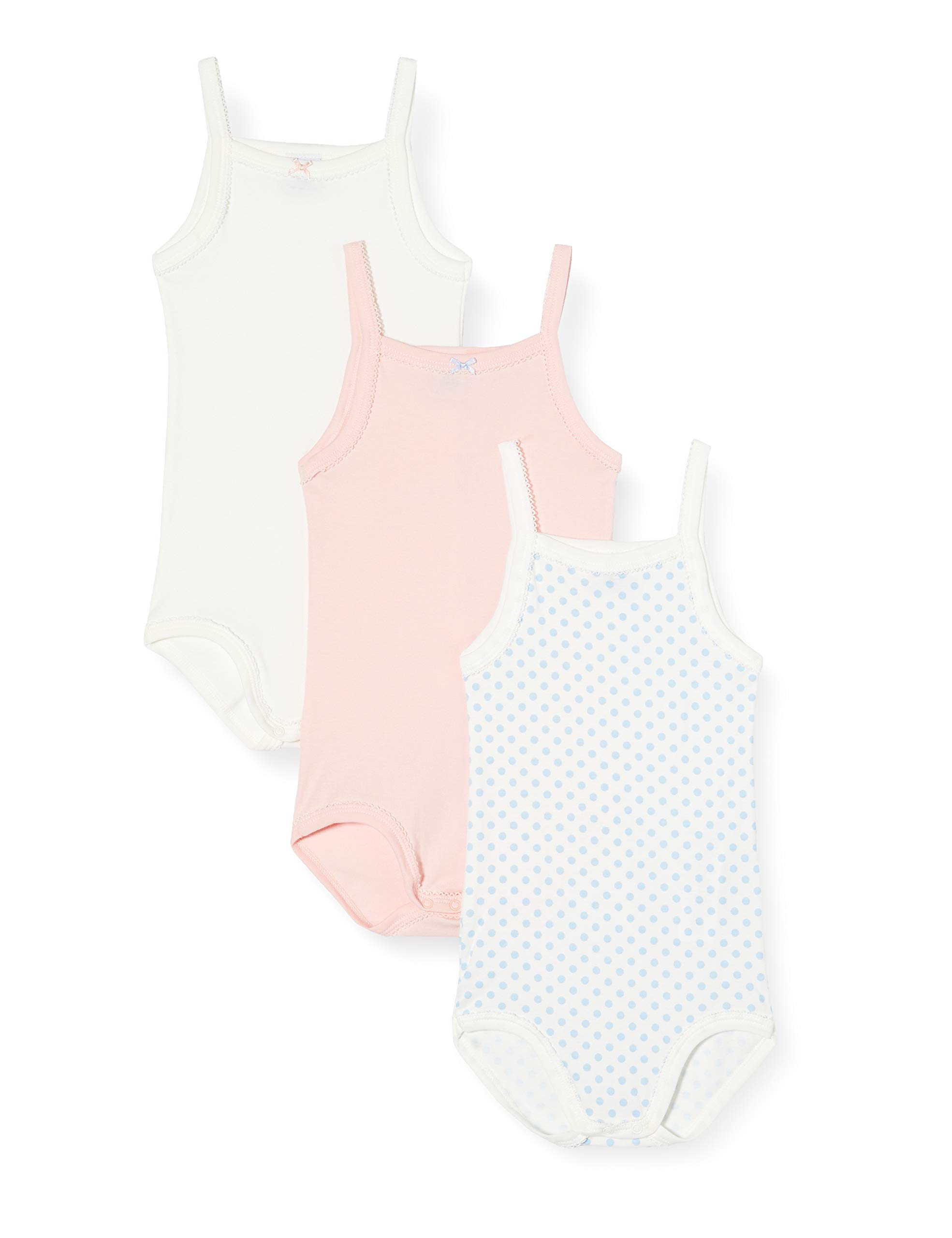 Petit Bateau Mädchen Strampelanzug, 3er Pack