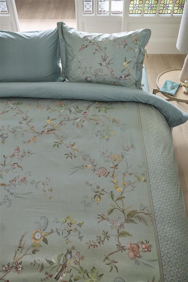 PIP Studio Juego de cama Autunno Light Blue 1 funda nórdica de 135 x 200 cm y 1 funda de almohada de 80 x 80 cm