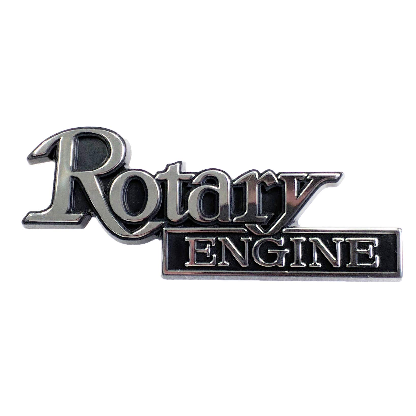 Savanna Metal Badge Set – Chrome Rotary Emblem – For Mazda RX3 RX-3 12A 13B – 2 Pieces