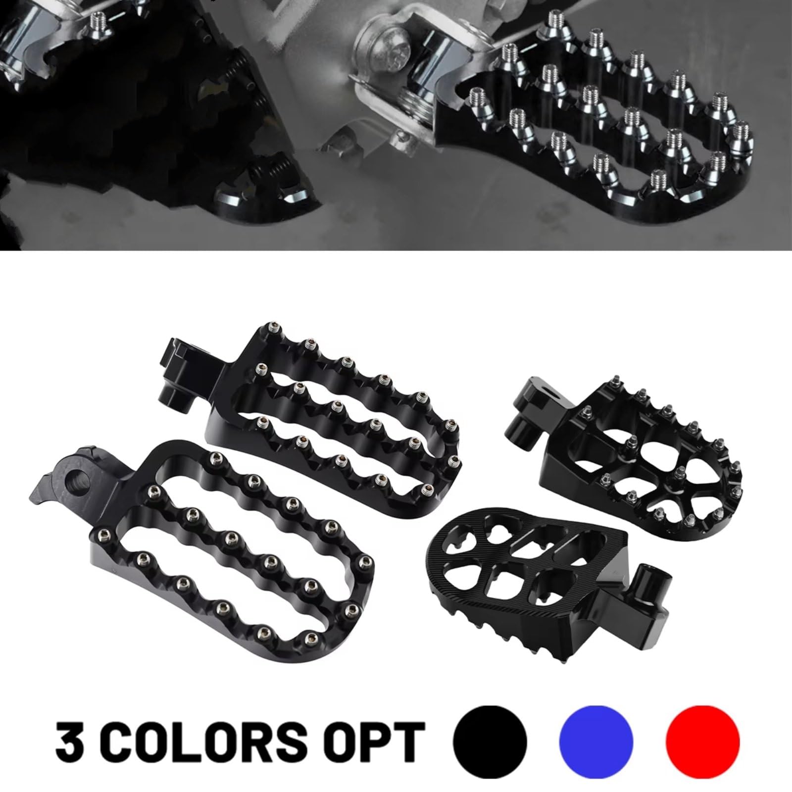 Compatibile Con YAMAHA Per XTZ700 Per TENERE Per RALLY Per EDITION Per TENERE 700 2019-2024 Parti Di Modifica Per Pedane Universali Per Moto Poggiapiedi Moto(Blue,Size2)