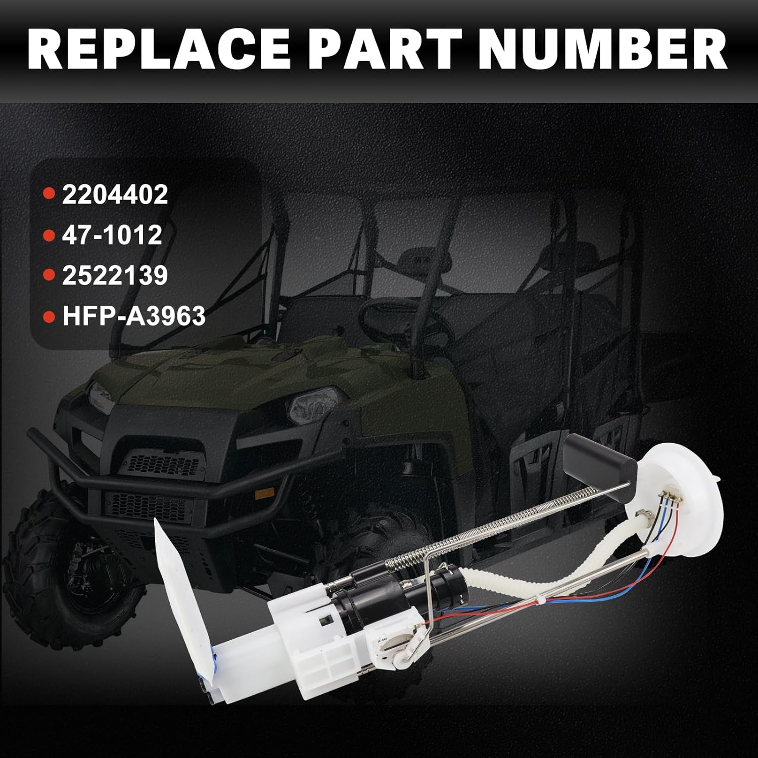 USTAR Fuel Pump Assembly Compatible with Polaris Ranger 800 EFI/EPS/Crew/LE Replace# 2204402 47-1012 2522139