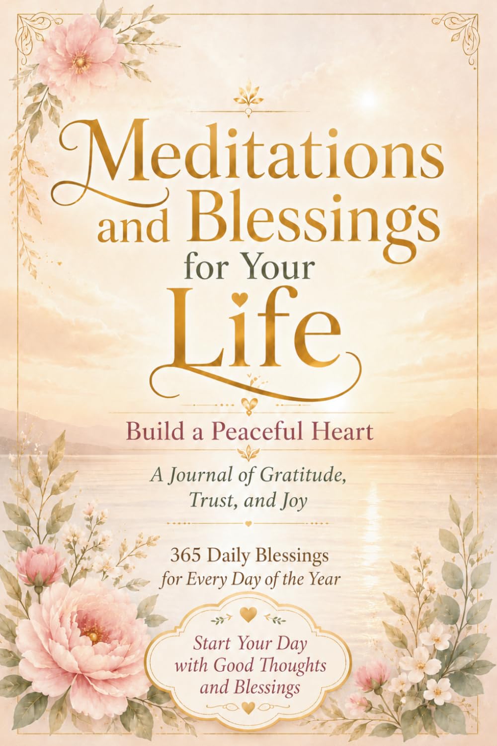 365 Meditations and Blessings for Your Life - Build a Peaceful Heart: A Daily Journal of Gratitude, Trust, and Joy in English: Start Your Day with Good Thoughts and Blessings