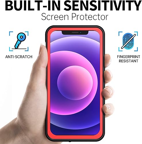 Vista 4 de BEASTEK NRE Series - Funda impermeable para Apple iPhone 12 Mini, a prueba de golpes, con protector de pantalla integrado, funda protectora