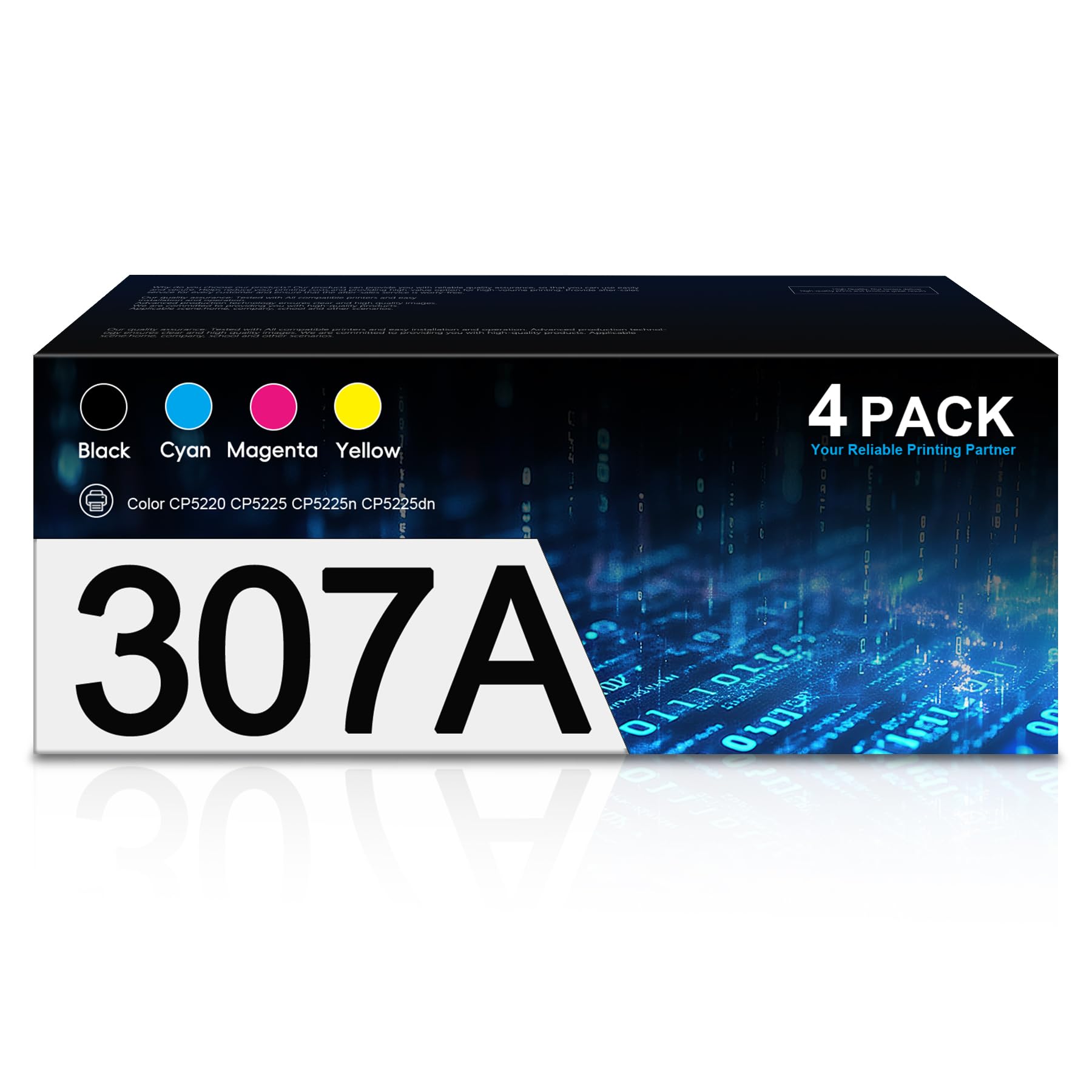 Amazon.co.jp: 307A トナーカートリッジ 4個パック HP 307A CE740A