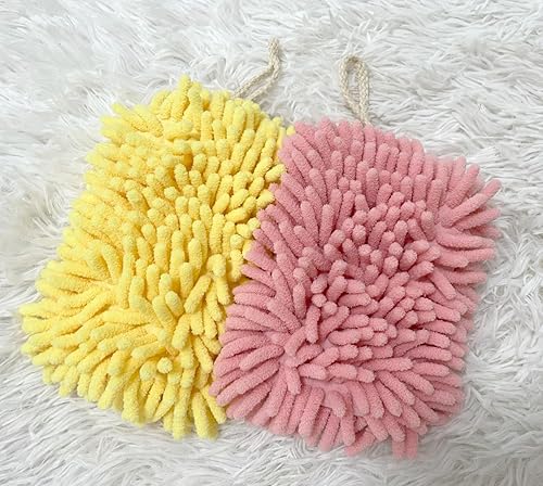 Miniatura 5 de iMaylex Paquete de 2 toallas de mano de felpilla, de secado rápido y de microfibra de alta absorción con bucles para colgar para cocina y baño, 5.9