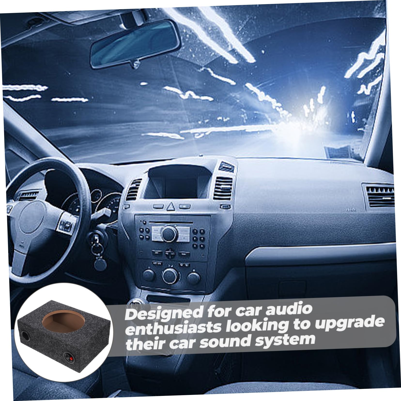 Ciieeo Box Subwoofer per Auto Moquette 8 Pollici, Cassa Vuota per Subwoofer Compatibile Vari Modelli, Accessorio Audio Fai da Te per Migliorare Bassi e Prestazioni Impianto Car Audio
