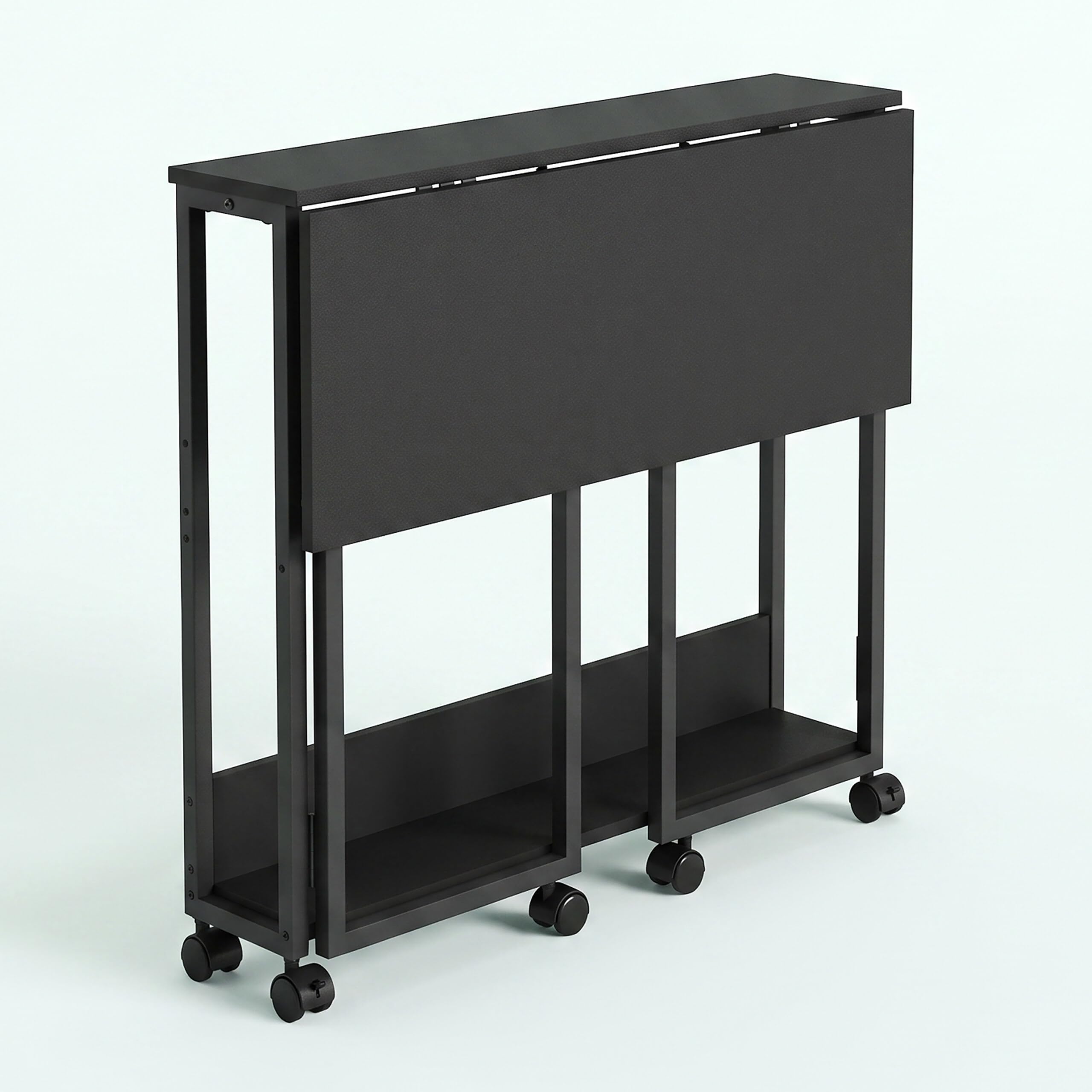 Relaxdays Escritorio abatible Negro, Metal