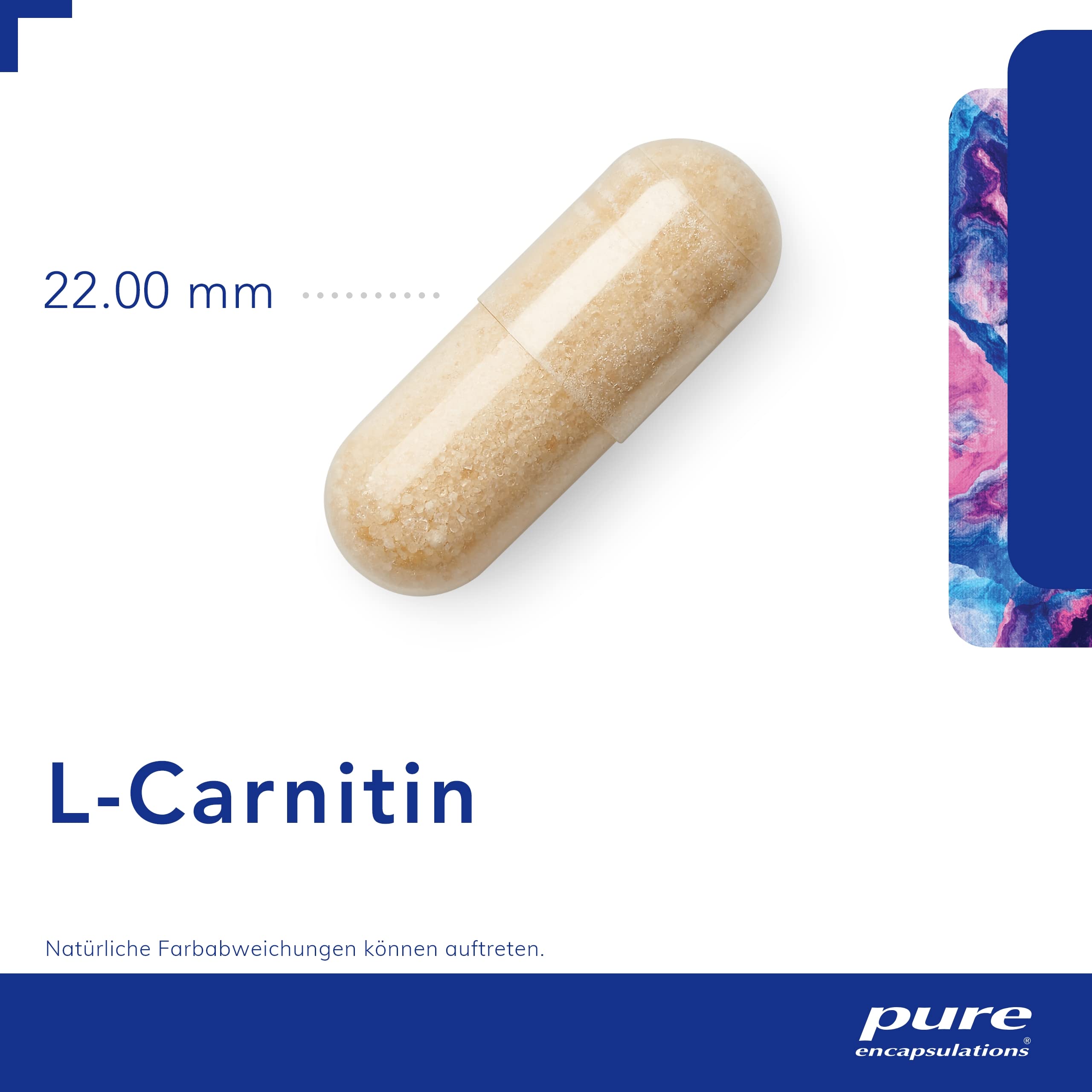 Pure Encapsulations - L-Carnitin - Hochwertig und Vegan - Aminosäure-Derivat - 120 vegane Kapseln