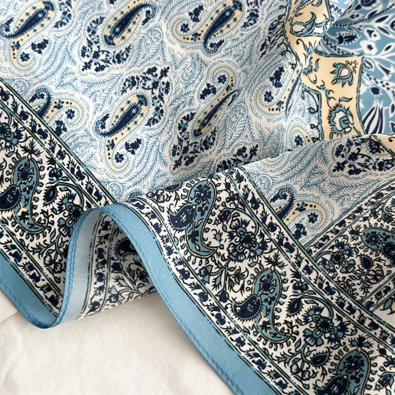 100% Pure Mulberry Silk Scarfs 26"x26" Square Scarf Women Neckerchief Headscarf hair scarf bandana Gift Packed4