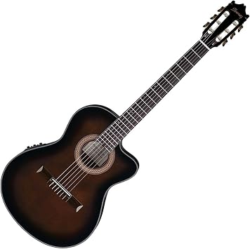IbanezGA35TCEDVS غيتار كلاسيكي صوتي وكهربائي رفيع، انفجار كمان داكن