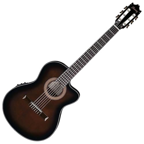 IbanezGA35TCEDVS Thinline Acoustic-Electric Classical GuitarDark Violin Burst