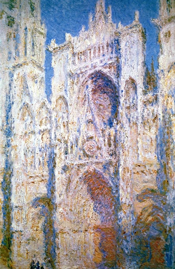 XDNYKOLR Famous Canvas Art Print Paining Print Wall Art Rouen Cathedral Harmony Inand Gold by Claude Monet Modern Wall Decoration for Home Decor 60x90cm