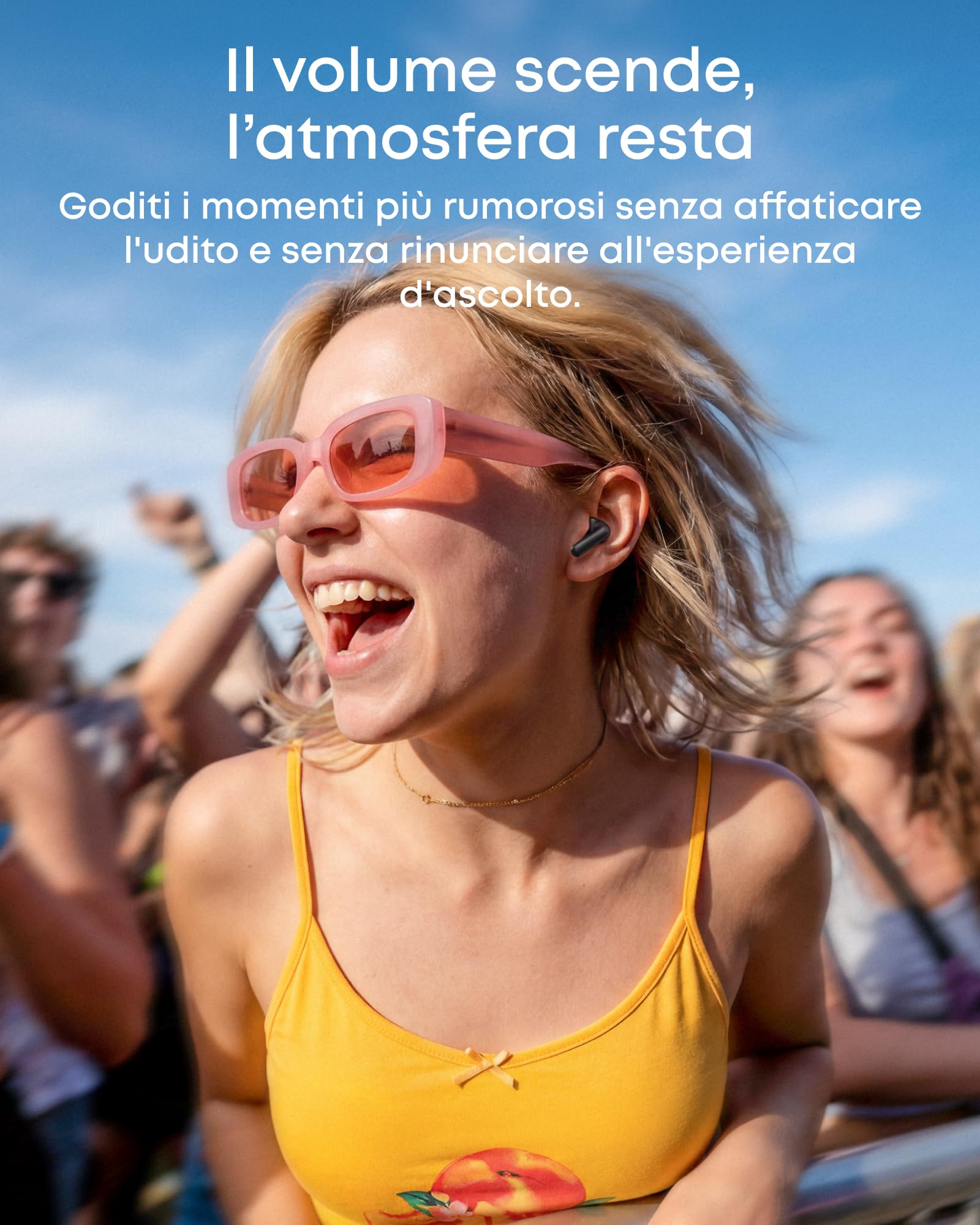 Soundcore P42i Cuffie Bluetooth ANC adattiva, Audio Hi-Res con LDAC | Modalità Natural che Attenua i Suoni Intensi, 56 Ore di Autonomia, 6 Microfoni AI per Chiamate Nitide, Ricarica Wireless,IP55