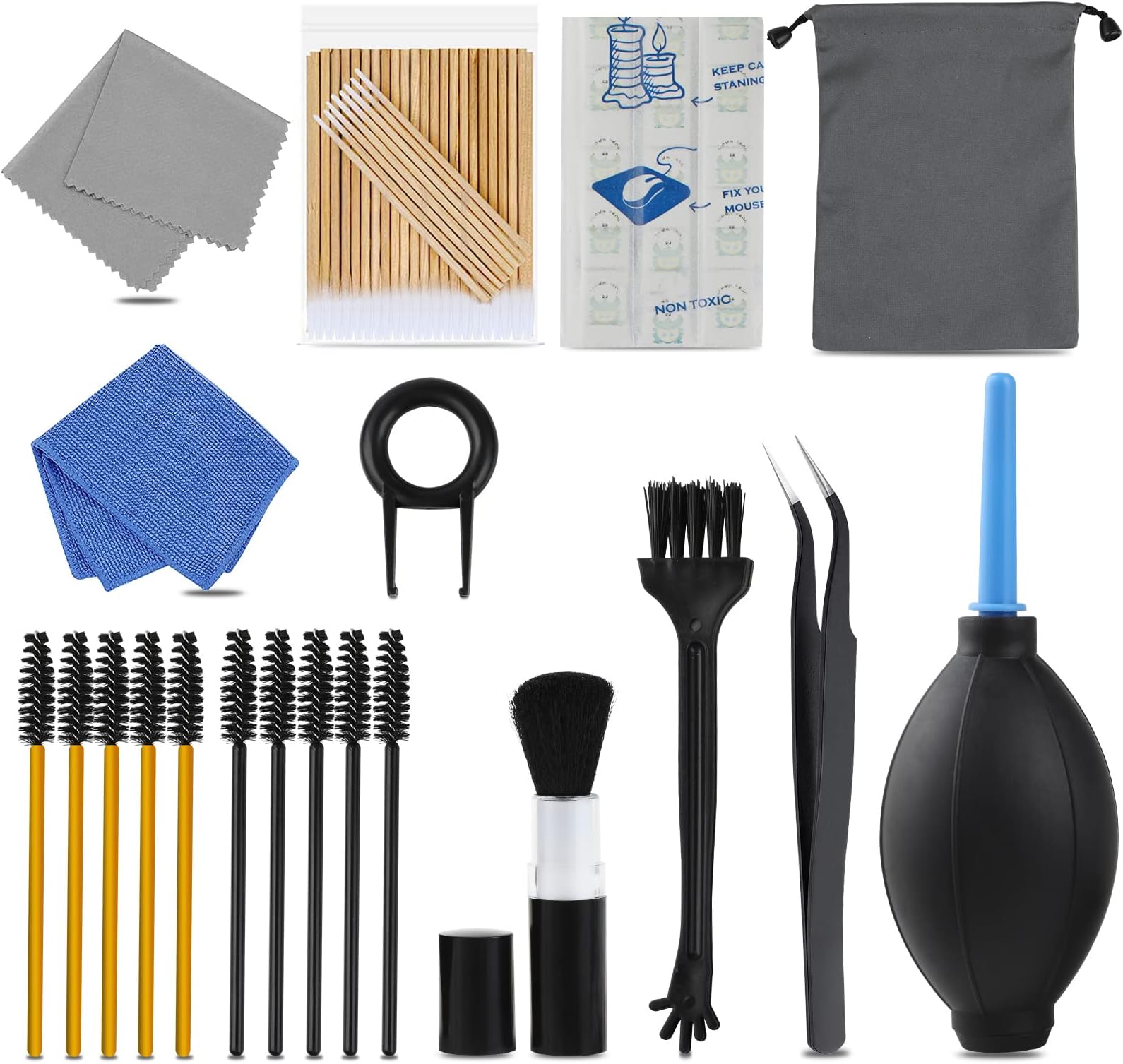 Camera Lens Cleaning Kit - Air Blower, Cleaning Brush, 2 in 1 Lens ...