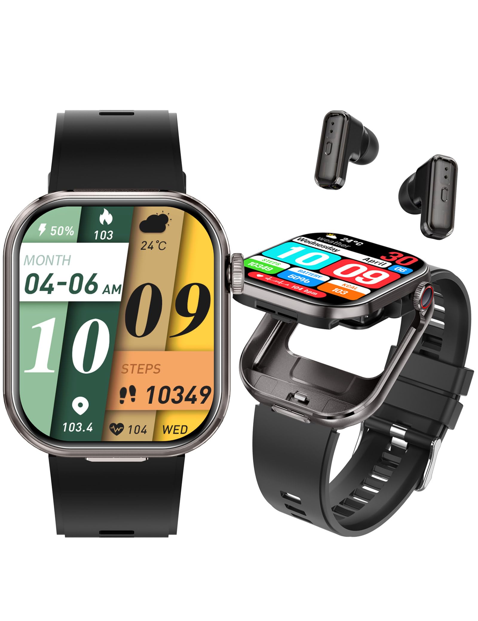 ZJX Reloj inteligente con auriculares