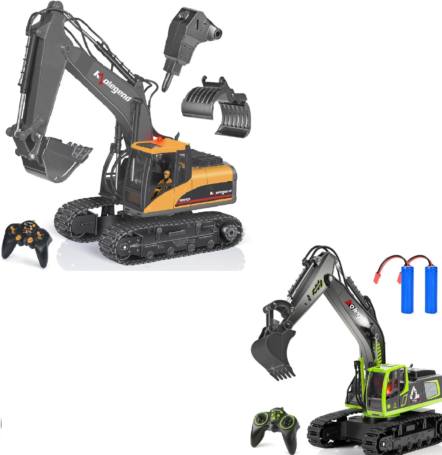 Amazon.com: Kolegend 3 in 1 Remote Control Excavator Toy Truck, 1