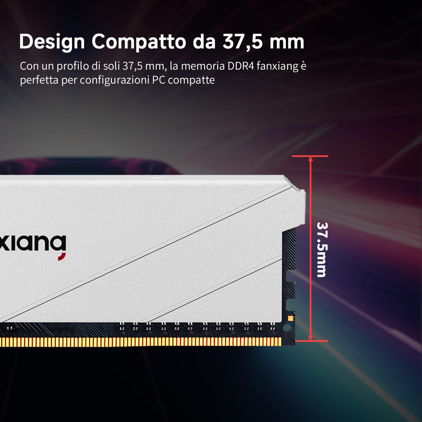 fanxiang Memoria RAM DDR4 16GB (2x8GB) 3200MHz CL16 1,35V | XMP 2.0 Compatibile con AMD e Intel, Dissipatore Alluminio, UDIMM 288 Pin, Memoria per Desktop, Non-ECC, Argento