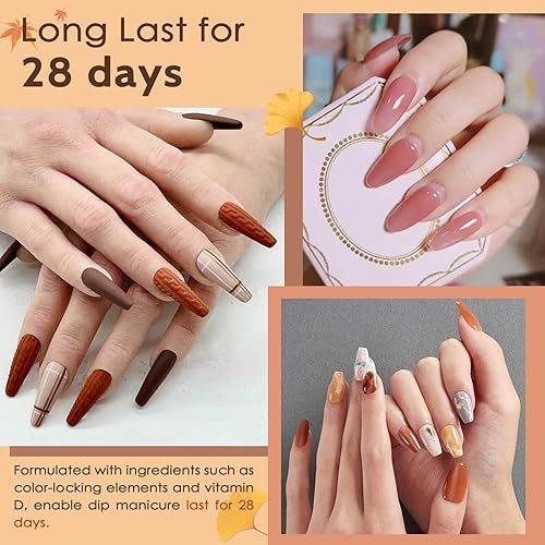 Miniatura 3 de LAVENDER VIOLETS Kit de iniciación de 22 piezas de polvo de inmersión para uñas, 16 colores de purpurina de Halloween, juego de líquido de inmersión