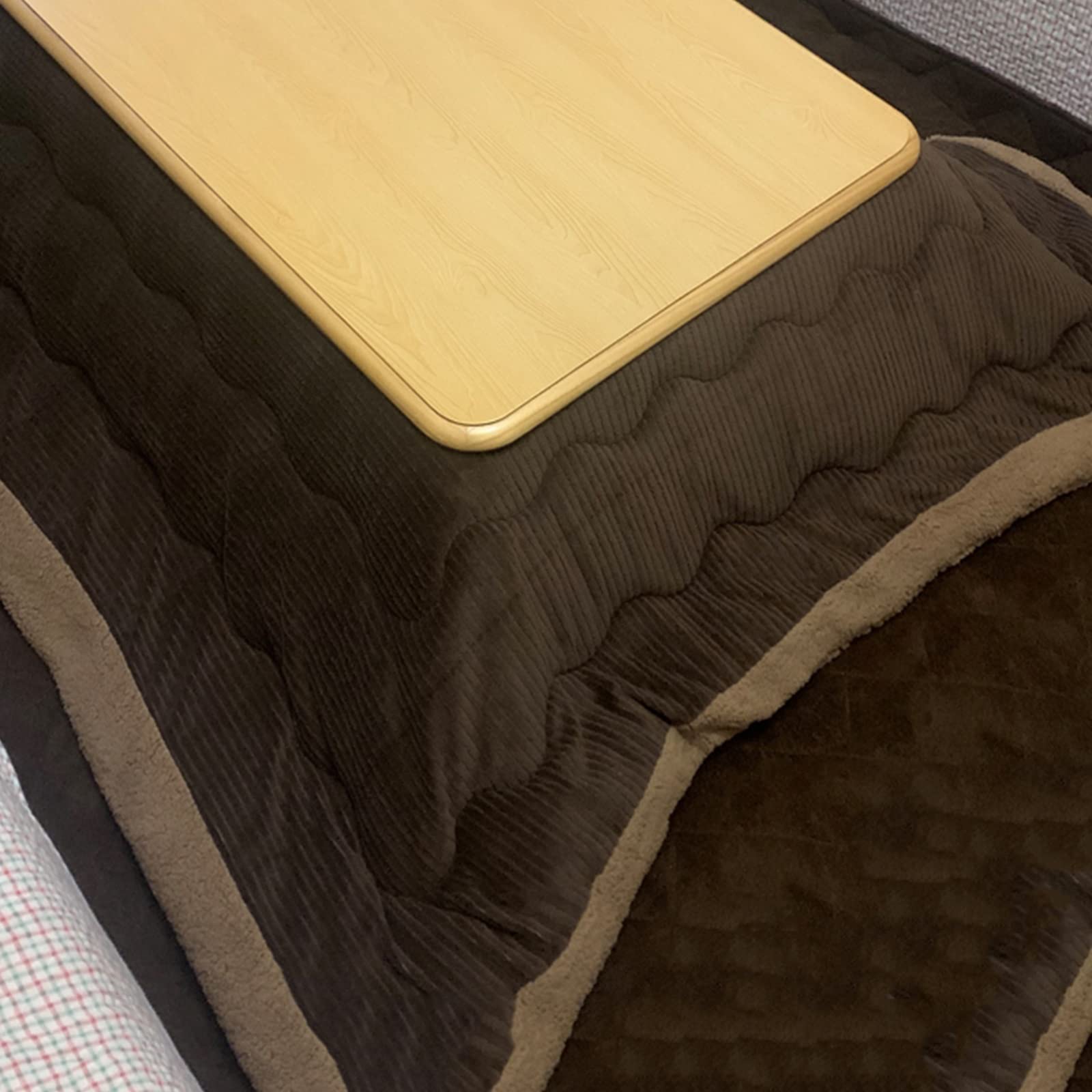 Kotatsu Tavolo riscaldante Tavolo Kotatsu in Quattro Pezzi Tavolo Kotatsu Invernale per Il Tempo Libero Riscaldamento Pigro Tavolo Basso Trapunta caffè Scuro Regalo Caldo per la Famiglia (Co