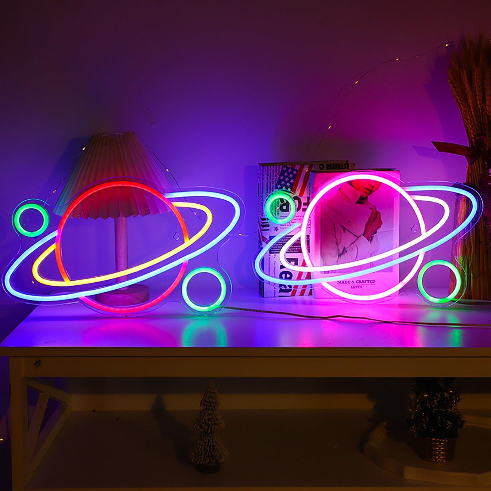 Panneaux Néon De Rêve pour La Décoration Murale, Panneaux Néon, Lumières Décoratives De Noël, Lumière Néon pour La Décoration De La Chambre, Panneaux Néon pour La Décoration Murale(Red)