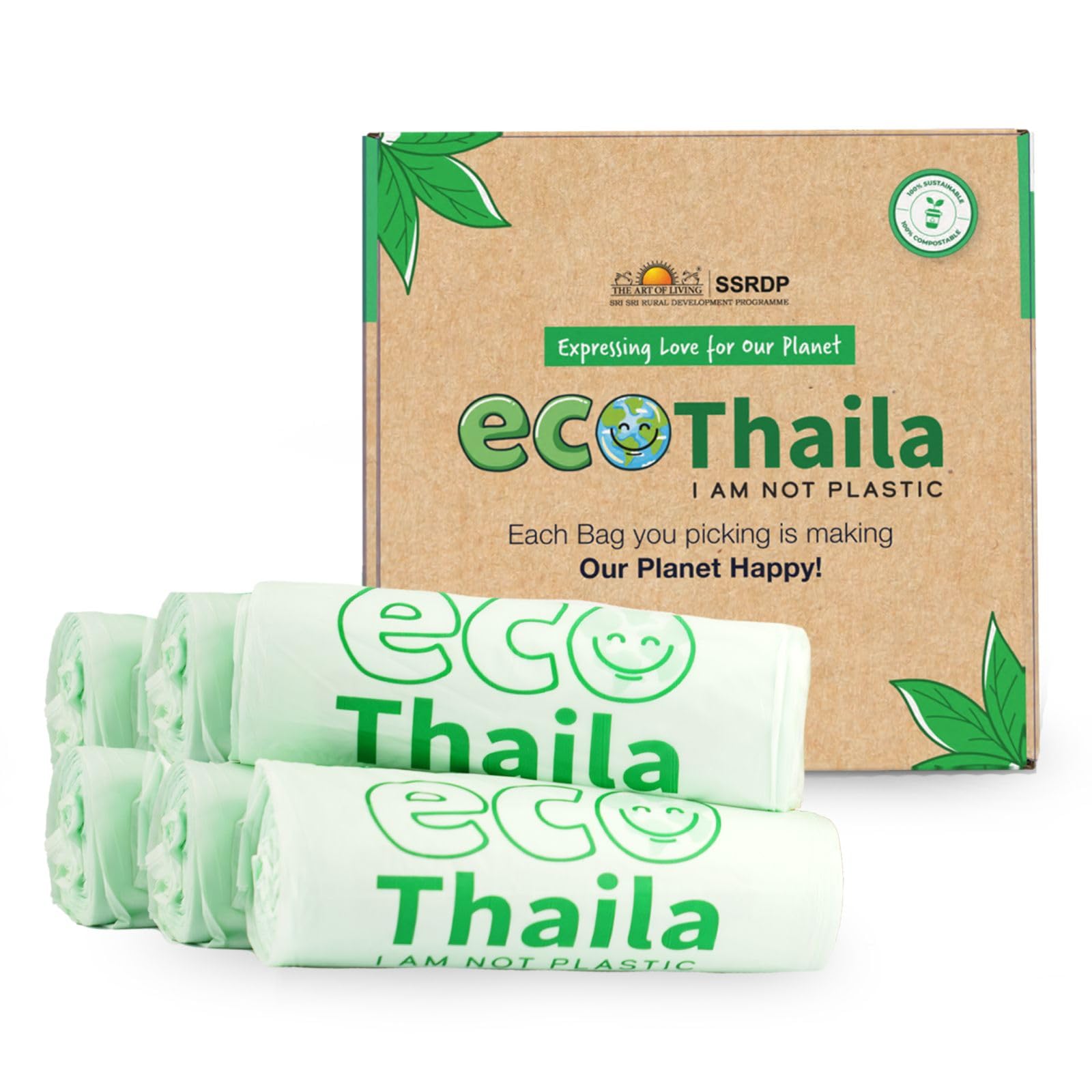 Eco Friendly Garbage Bags - Compostable & Leak-Proof -1