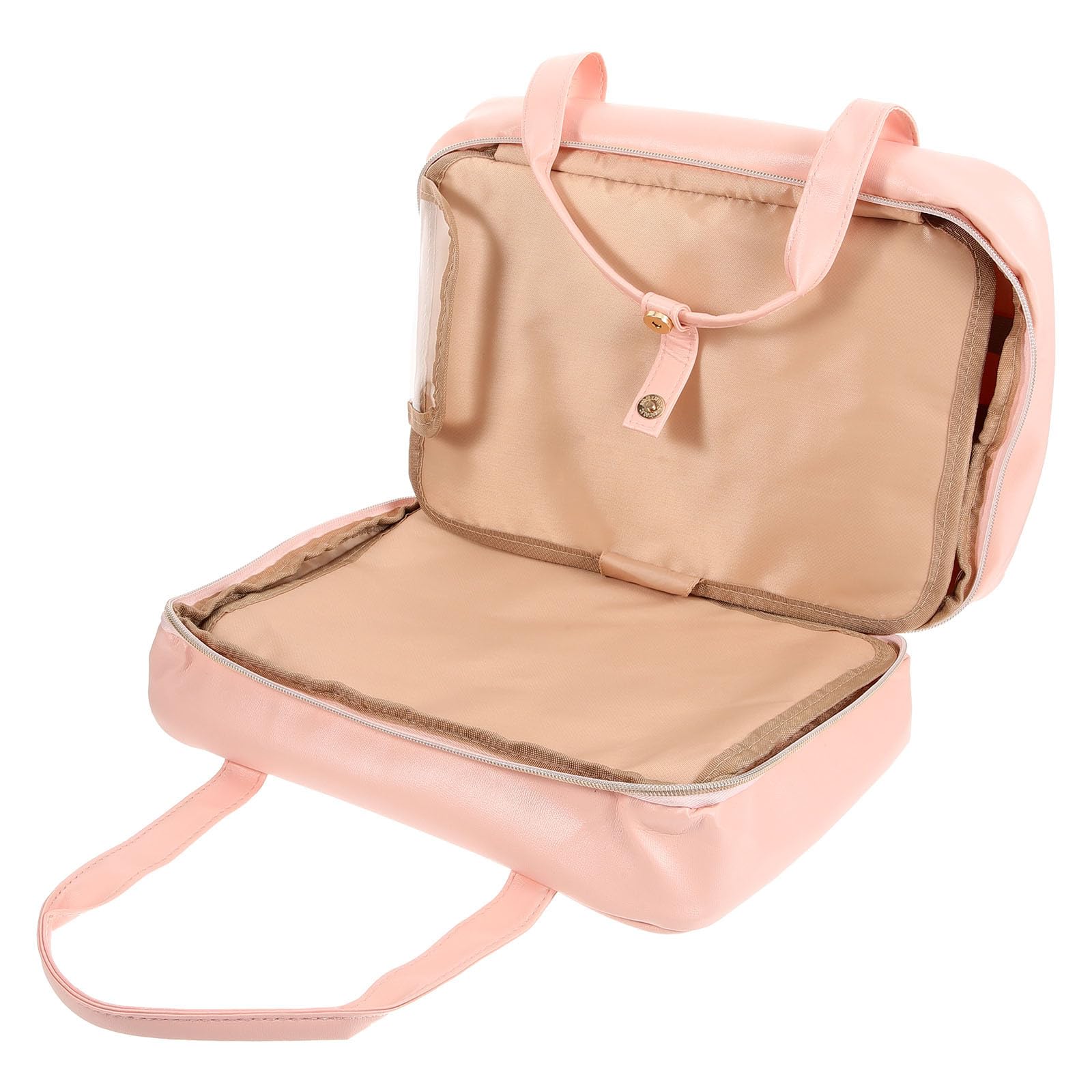 Hängender Reise Kulturbeutel für Damen mit Großem Fassungsvermögen aus Pu Leder Multifunktionaler Organizer mit Mehreren Fächern für Outdoor und Reisen