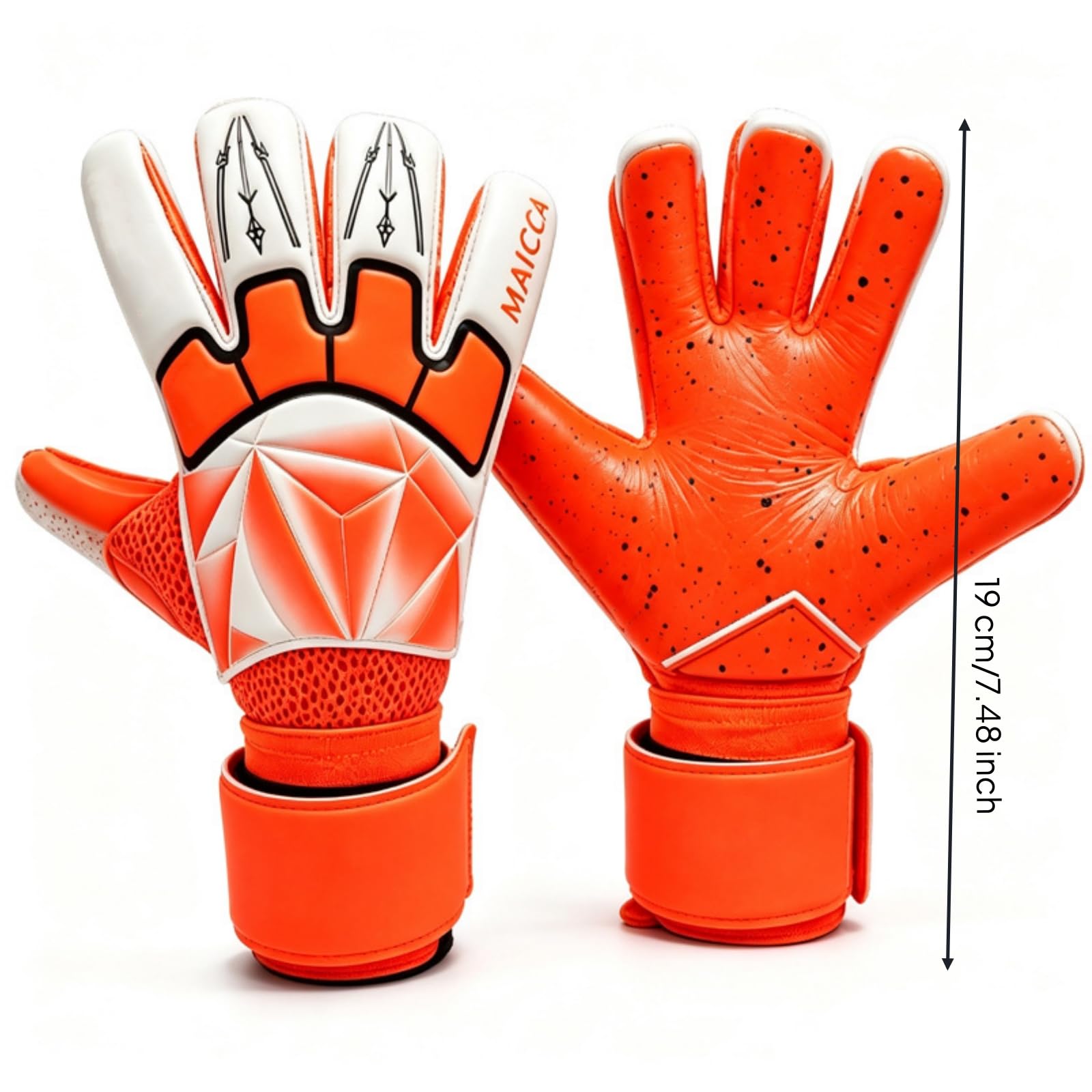 Baoblaze Guantes de Guantes de Arco Guantes de Fútbol Guantes de Portería Guantes Deportivos con Ajuste Ceñido de Cinco Dedos y Agarre Seguro Palma