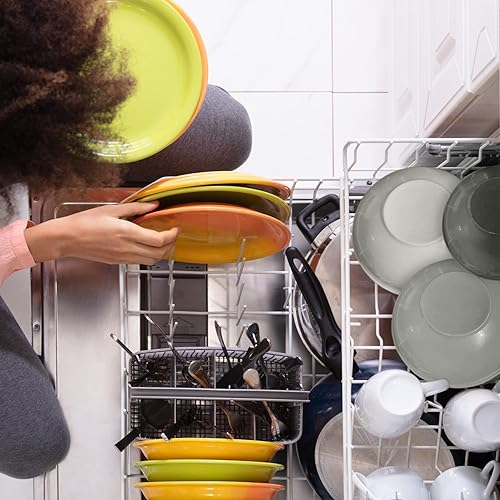 Miniatura 5 de edge Juego de 12 cuencos de plástico para mezclar, 6 cuencos de preparación y 6 tapas, para hornear, cocinar y almacenar, carbón tonal