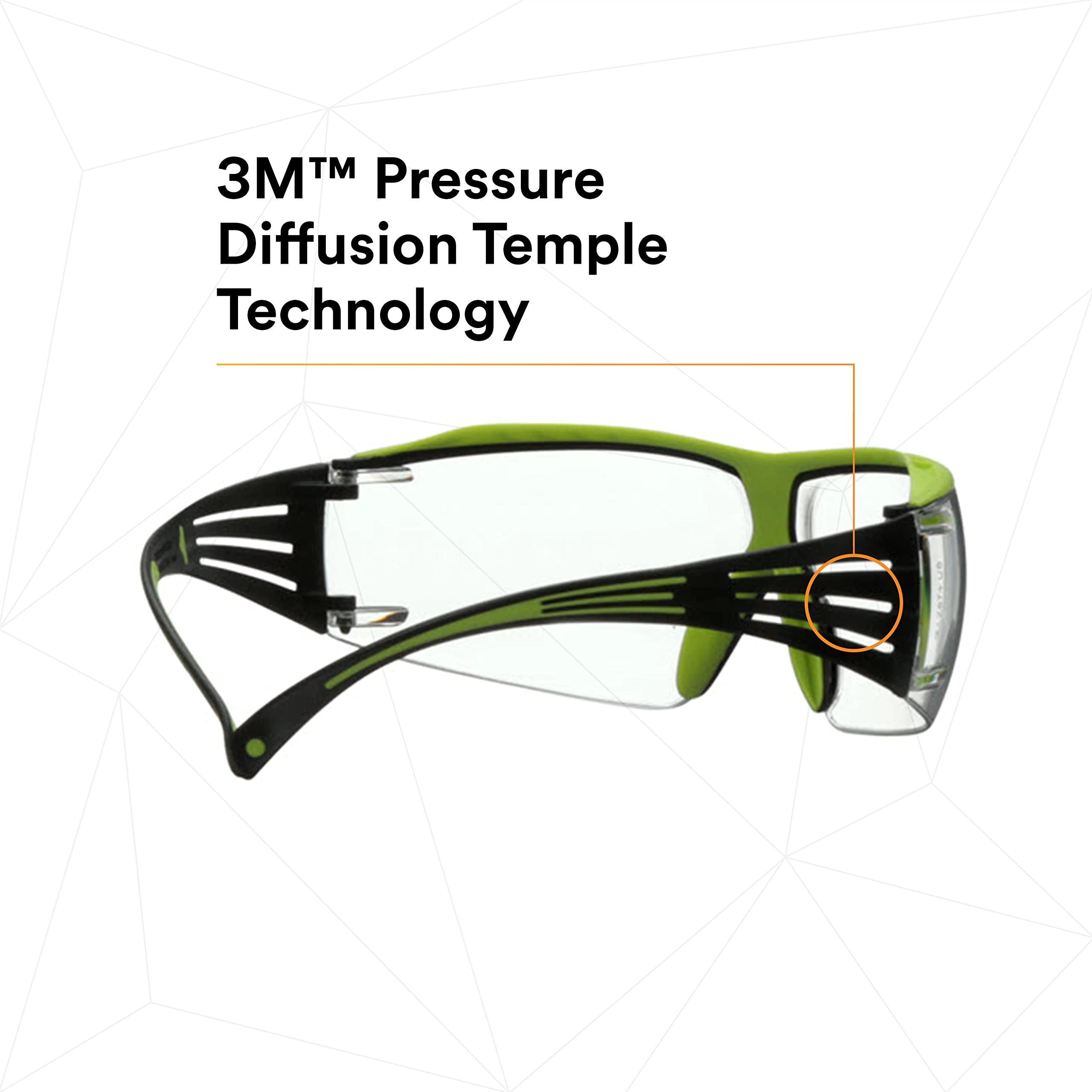 3M 27845 SecureFitTM lente transparente/AF, capacidad, volumen, N/A, talla única, color negro y verde