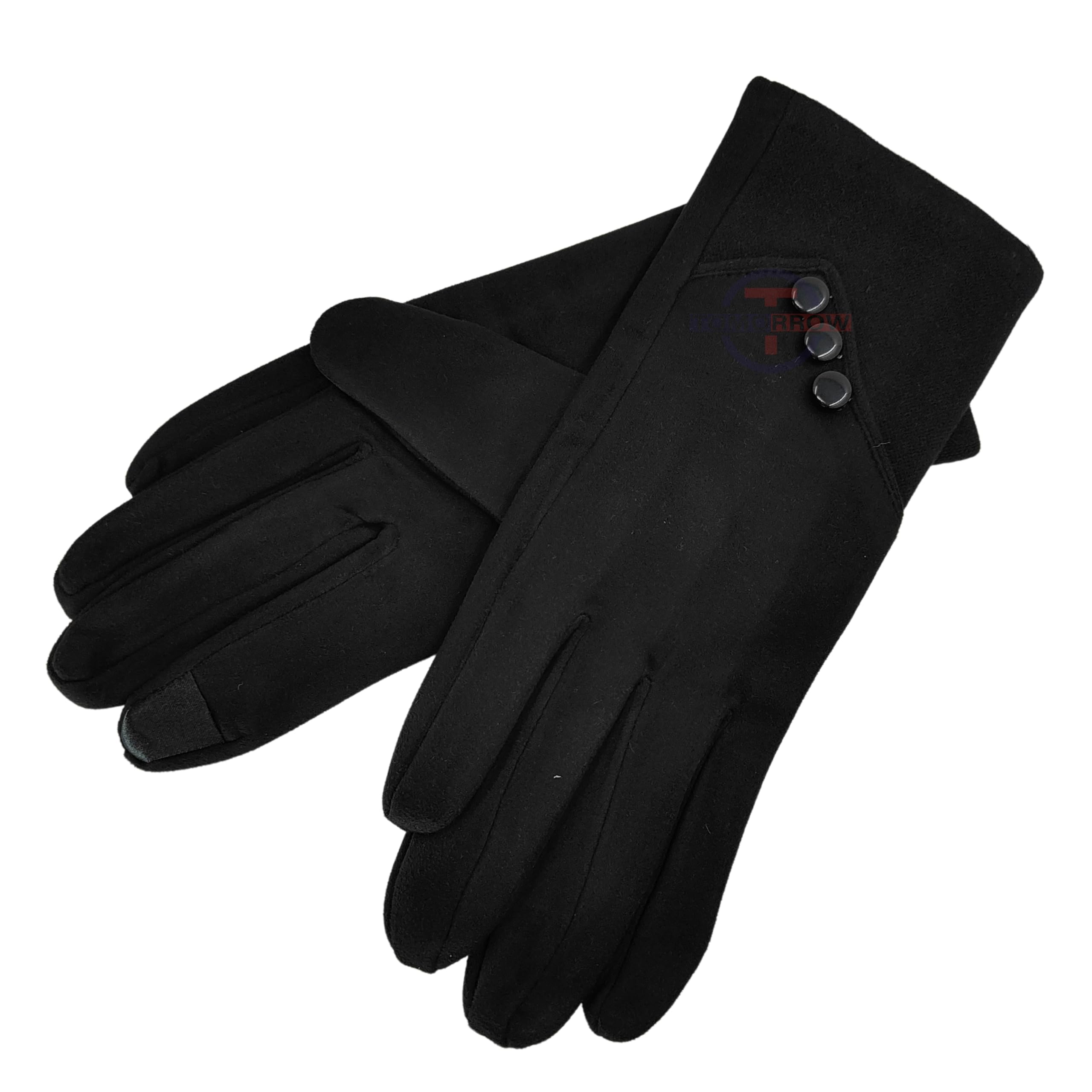 Tomorrow Women Cute design Plush Fur Cuff Winter Gloves Warm Windproof Cold Resistant Warm Velvet Inside Touch Screen Gloves For Girls