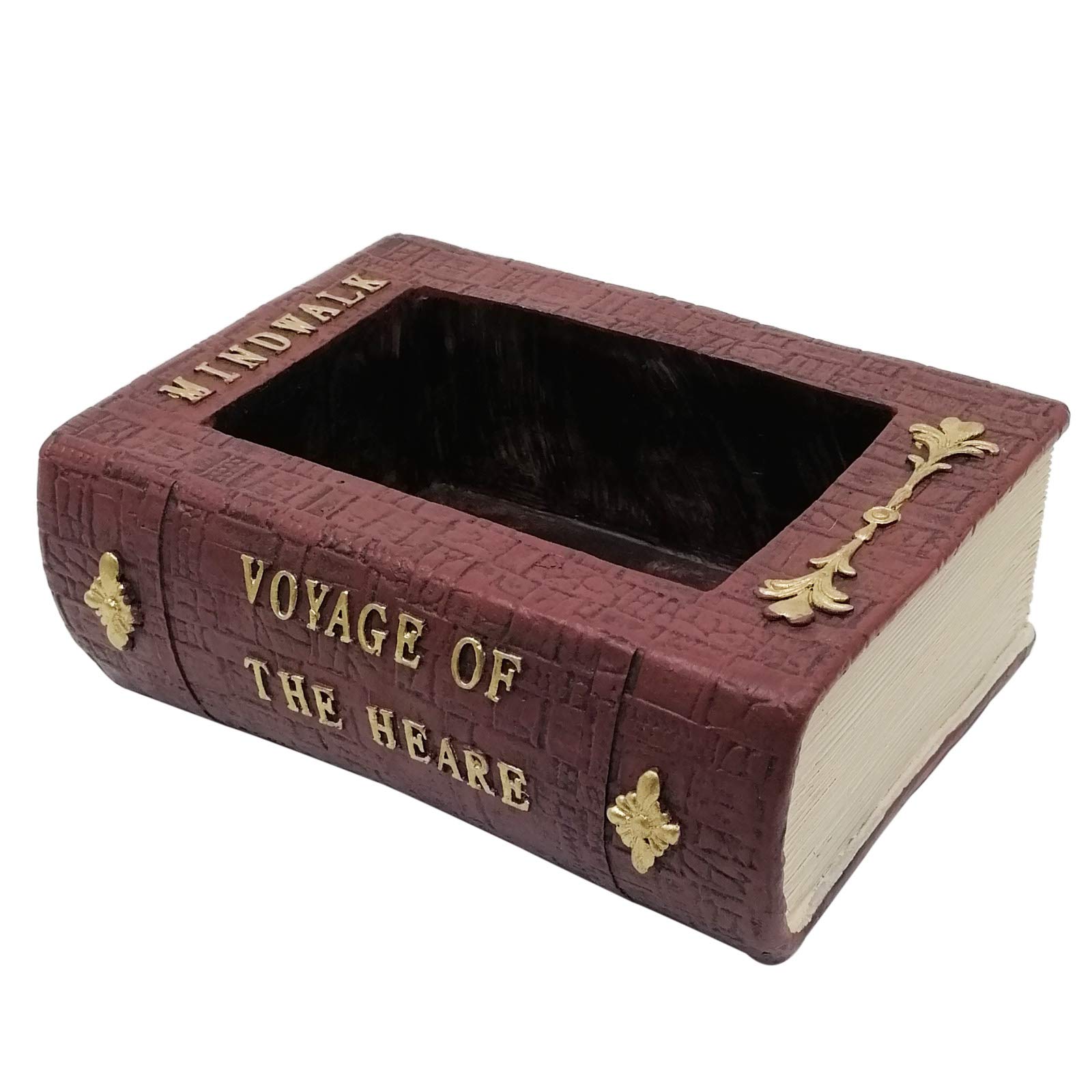 EMiEN Resin Cute Small Succulent Pots with Drainage,Succulent Planters,Air Plant Flower Pots Cactus Faux Plants Containers,Animal Planter (Big Book)