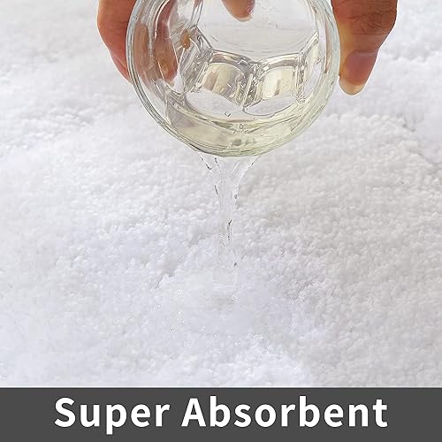 Miniatura 5 de COSY HOMEER Alfombras extra gruesas para el baño, juego de toallas de baño antideslizantes, hilo de felpa suave, peludo y 100% poliéster fuerte,