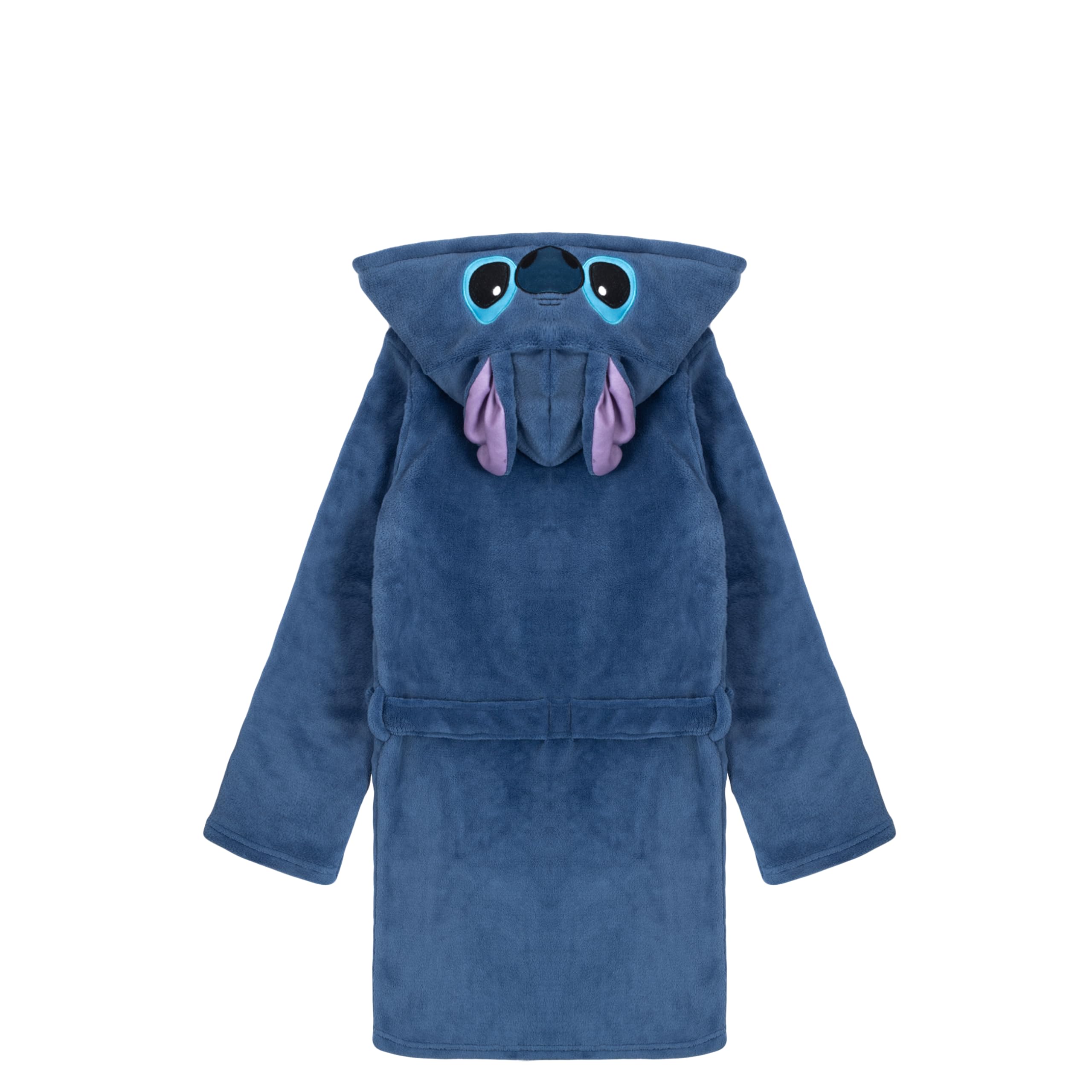 Accappatoio in pile blu con cappuccio per bambine Lilo e Stitch