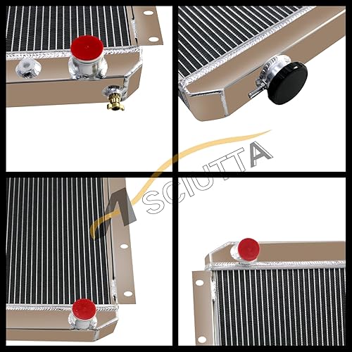 Miniatura 4 de Radiador de aluminio para 1958-1984 Toyota Land Cruiser FJ40 FJ45 gasolina 3.9L 4.2L, 3 hileras radiadores de aluminio