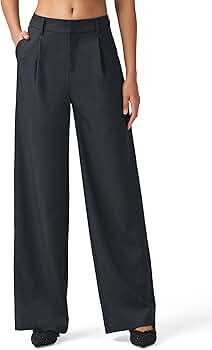 Willit Women's Work Pants Wide Leg Dress Pants High Waisted