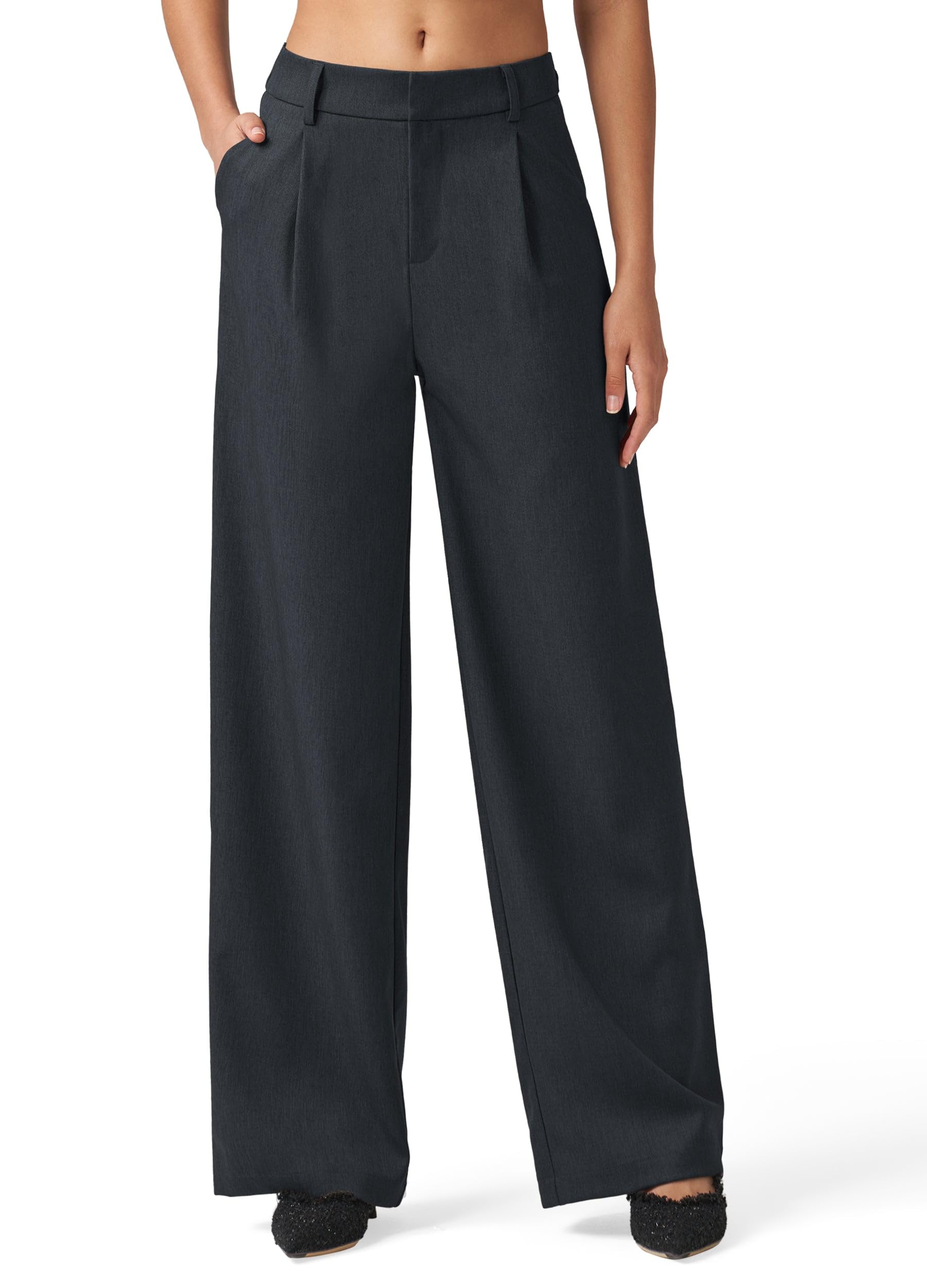 Willit Women's Work Pants Wide Leg Dress Pants High Waisted Casual Business Office Pants Slacks 29
