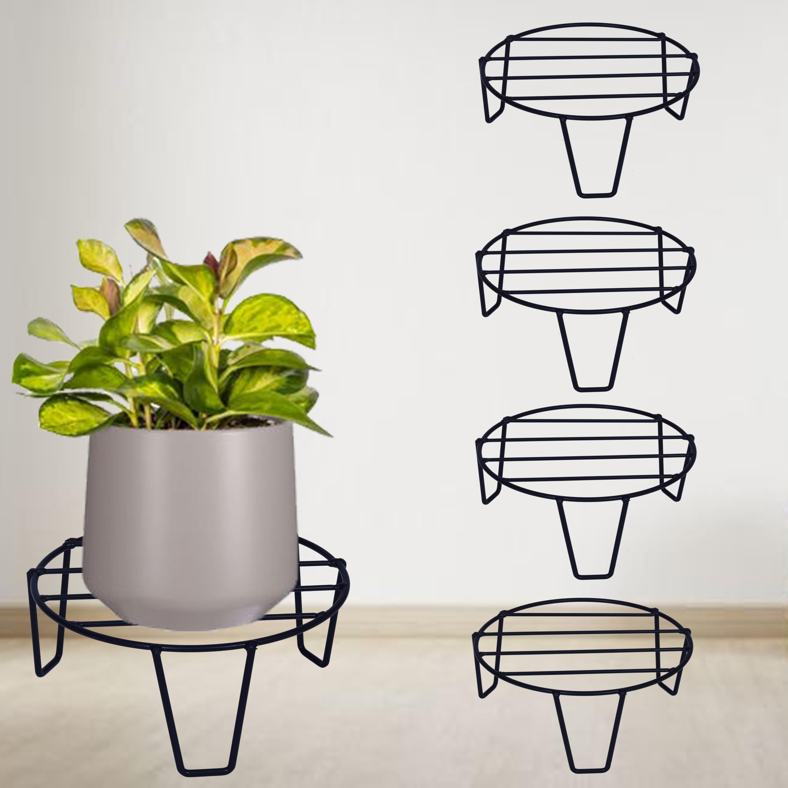 D&V ENGINEERING - Creative in innovation Metal Planter Stand/Flower Pot Stand (22 cm Ring Dia - Set of 4) (B08218W268) Amazon Price History, Amazon Price Tracker