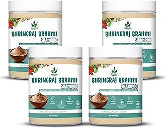 Natural Shampoo for Hair | With Amla Reetha Shikakai Methidana Hibiscus Bhringraj Brahmi and Flax Seed Powder | Herbal Shampoo | Men & Women 250 g (Pack of 4)