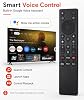 Control Remoto con Voz para TCL Google TVs QM5K/QM6K/QM7K/Q77K | Para G0401-000267 y RC923A FMB1; Aplica para modelos QLED/Mini-LED de 50-115 pulgadas con 6 Teclas de Apps 7
