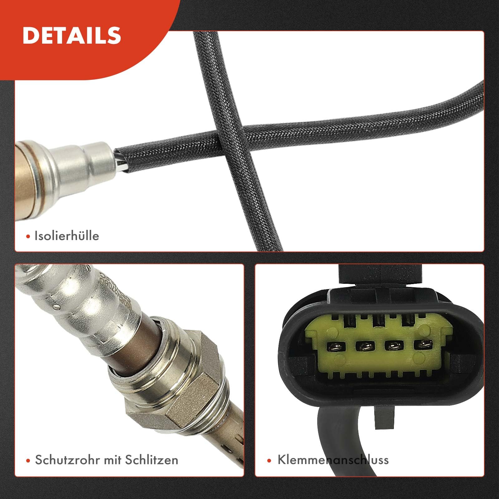 Frankberg Sensore lambda a 4 Poli pre-convertitore catalitico codice | Compatibile con: K.a.n.g.o.o Express FC0/1, Clio II BB CB, K.a.n.g.o.o KC0/1, Modalità/Grand Mode F/JP0, Laguna I 556 B56