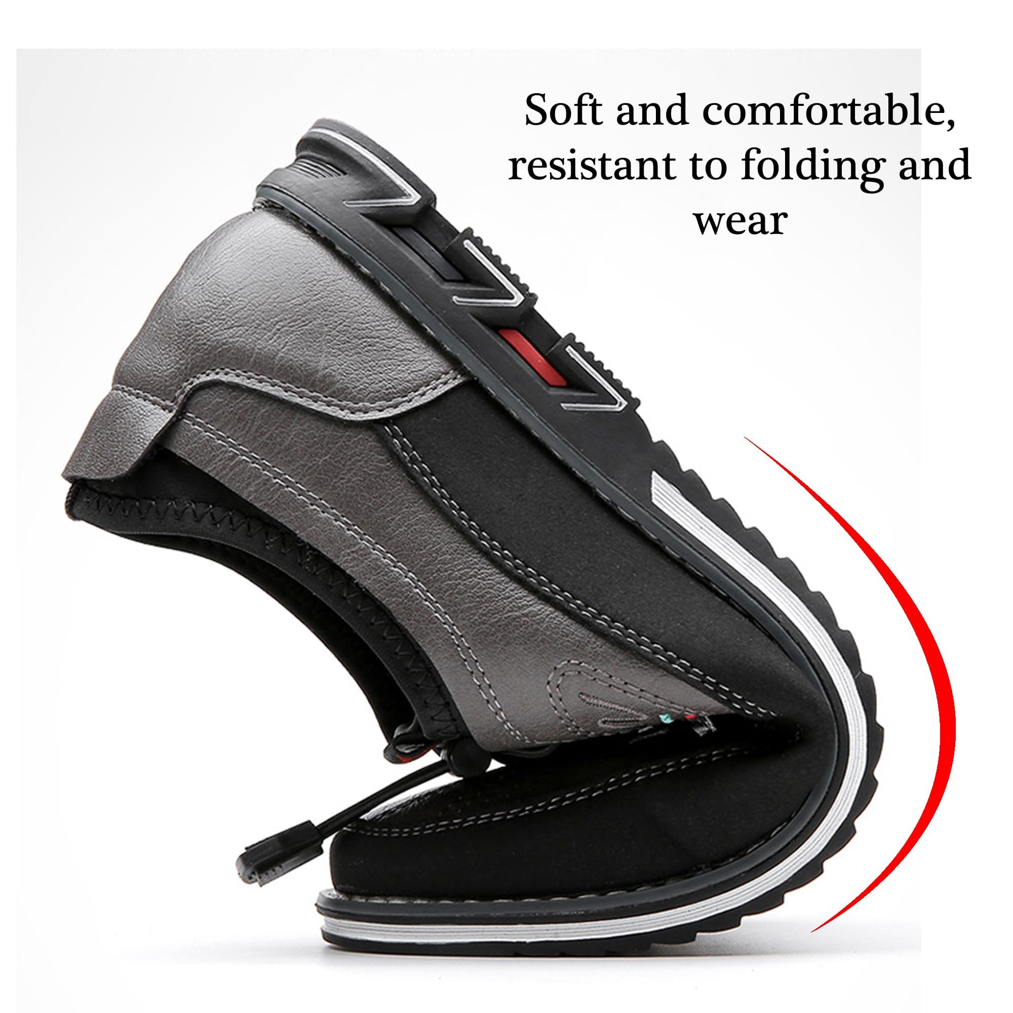 Hommes Oxford Cuir Chaussures Décontractées Moccasin Respirant et Luxueux Bureau de Conduite Marche Chaussures à Lacets Affaires