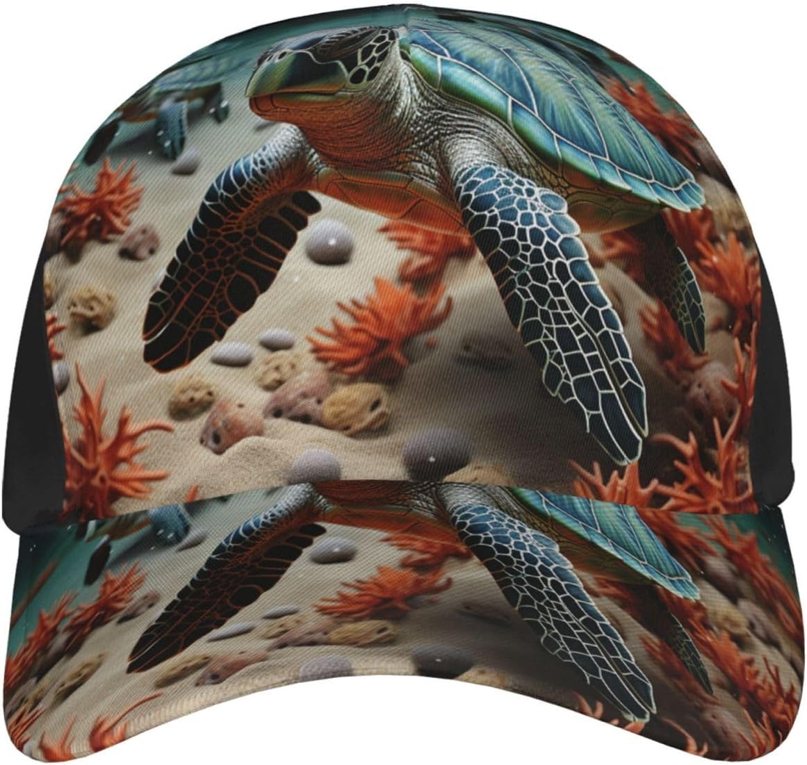 Turtle Starfish Baseball Caps for Women Men Golf Dad Hat Adjustable Sun Hat Fashion Sports Caps Black