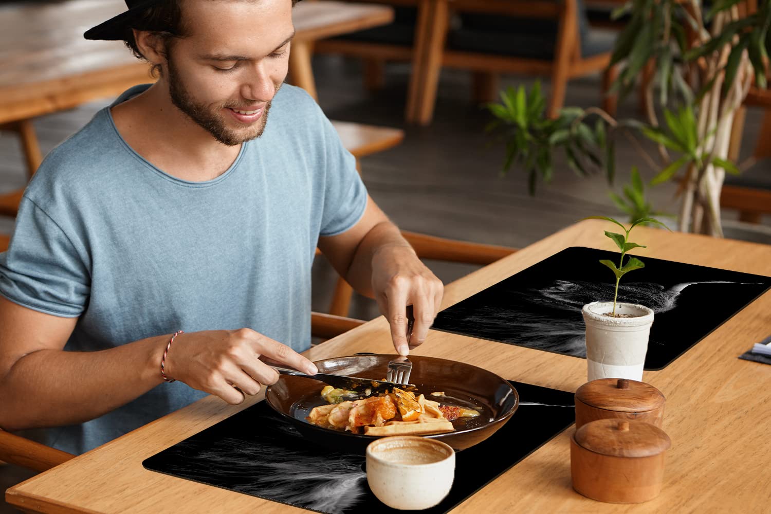 Placemats - 6 stuks - 45x30 cm - Schotse hooglander - Koe - Stier