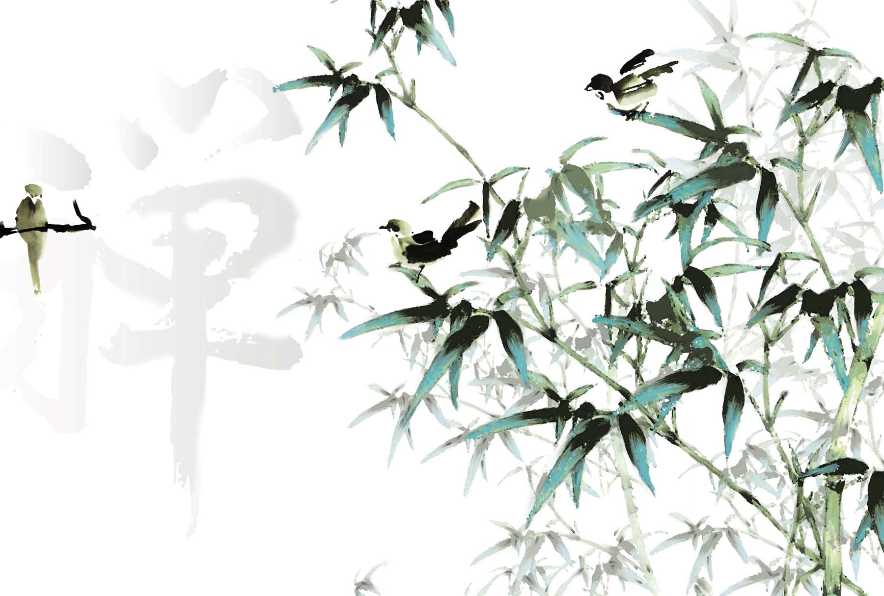 Papier peint intissé peinture chinoise XXL pose facile pour remplacer une tapisserie usée